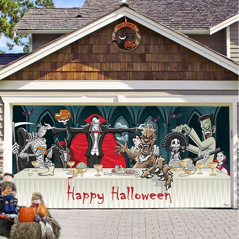 CryptCover™ - Halloween Garage Decoration